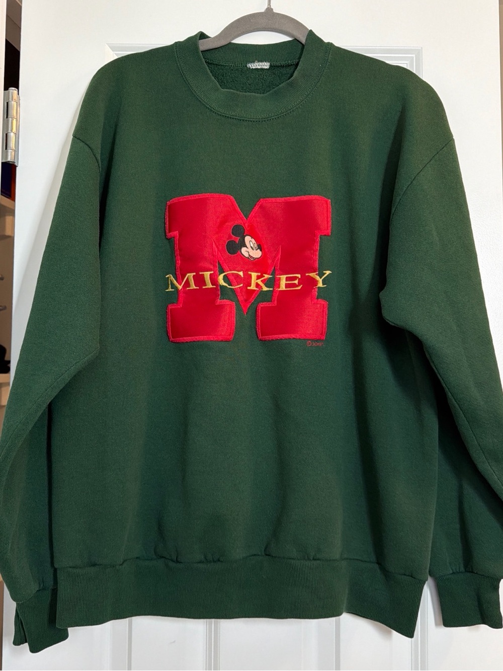 Green Mickey Logo Crewneck Sweatshirt